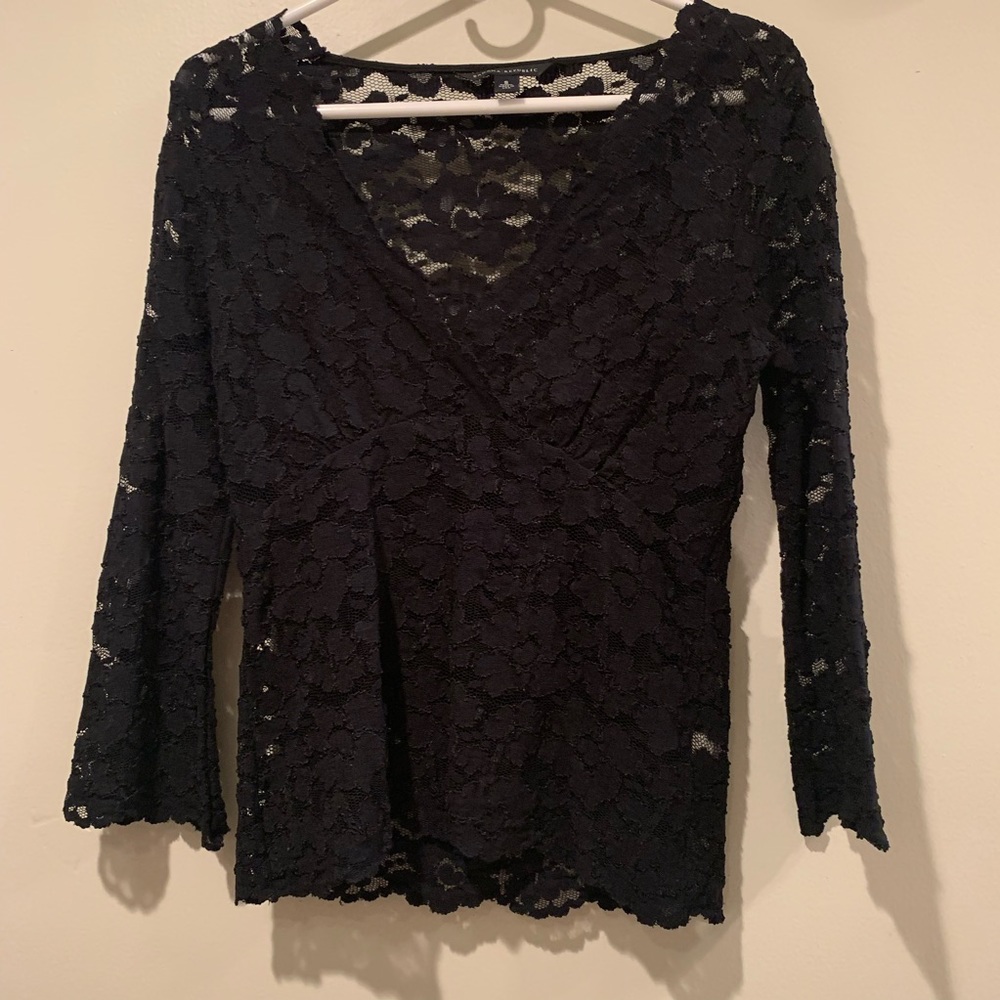 Banana Republic black lace blouse